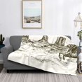 thumbnail image 2 of Rateoe Wild West Desert With Cowboy Pattern Flannel Throw Blanket, Ultra-soft Blanket for Bed, Couch, Car, Hypoallergenic Anti-pilling blanket-, 2 of 6