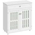 thumbnail image 1 of Yaheetech Armoire de Rangement pour Chaussures à 4 Niveaux Réglable avec 1 Tiroir pour Couloir, Blanc, 1 of 7