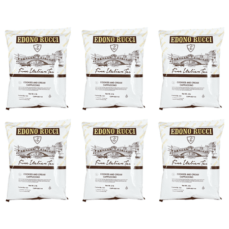 Edono Rucci Cookies and Cream Powdered Cappuccino Mix, 6/2 Lb Bags