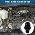 thumbnail image 2 of Unique Bargains Male Flare Reducer Hose Fitting Adapter TF-AN8-1/4 NPT Fuel Line Connector Aluminum Black, 2 of 6
