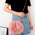 thumbnail image 4 of Daolelai Plush Bunny Bag Women's Diagonal Korean Style Cute Hand-Held Furry Bag Autumn and Winter New Rabbit Ear Clip Bag, 4 of 5