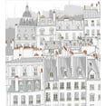 thumbnail image 3 of Ambesonne Cityscape Duvet Cover Sets, Paris Aerial Scenery, 2-Twin, Pale Grey Orange White, 3 of 3