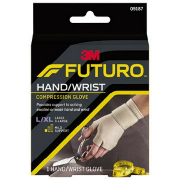 FUTURO Hand/Wrist Compression Glove, Large/X-Large 1 Each (Pack of 2)