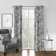 thumbnail image 2 of Maison Toile Blue Pole Top Drapery Panel - Pair 50"x108", 2 of 5
