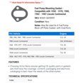 thumbnail image 2 of Fuel Pump Mounting Gasket - Compatible with 1958 - 1978, 1980, 1982 - 1987 Lincoln Continental 1959 1960 1961 1962 1963 1964 1965 1966 1967 1968 1969 1970 1971 1972 1973 1974 1975 1976 1977, 2 of 2