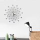 thumbnail image 2 of Reloj de pared ZHAOCHENG cristal 3D moderno 30 cm metal plateado espejo brillante, 2 of 5