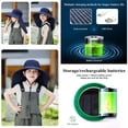 thumbnail image 4 of Sombrero de sol para niños con ventilador solar incorporado - Sombrero ajustable de protección UV para niños pequeños, transpirable y de ala ancha para actividades al aire libre en verano, 4 of 7
