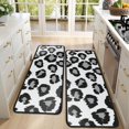 thumbnail image 4 of Kitchen Rugs Sets Of 2,White and Gray Of Leopard Print Anti Fatigue Kitchen Mat Rugs Non Slip Washable,Decorative Kitchen Floor Mats for Kitchen,Sink,Laundry,17"x47"+17"x47", 4 of 5