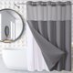 thumbnail image 5 of G Curtain Full Star, Liso, Doble Anillo Grande, Para Ducha,, 5 of 6
