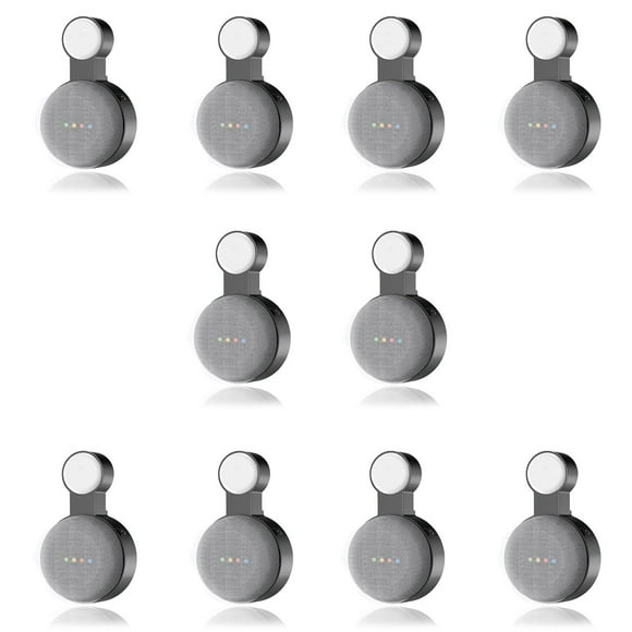 10Pcs Adecuado Para Audio Para Mini Soporte De Pared Enchufe De Segunda GeneracióN Soporte De SuspensióN Colgante-Negro