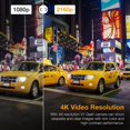 thumbnail image 4 of Rexing V1GW-4K Ultra HD Car Dash Cam w/ Built-in GPS Logger, 2.4" LCD Screen,Wi-Fi,170° Wide Angle Dashboard Camera Recorder with G-Sensor, WDR, Loop Recording, Supercapacitor, Mobile App, up to 256GB, 4 of 7