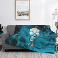 thumbnail image 7 of Alien Invader Zim Flannel Blanket Ultra-Soft Micro Fleece Throw Blanket For Bed Sofa Couch Car Office Unisex Adult Fuzzy Bed Blanket Cozy Kids Throw Blanket 80"x60", 7 of 7