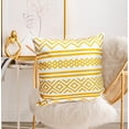 thumbnail image 3 of Decorative Throw Pillow Covers Set of 2 Chrome Yellow Pillow Covers 16x16 inch Boho Linen Square Pillow Cases,Farmhouse Outdoor Modern Throw Pillow Cover for Couch Sofa Bedroom Living Room, 3 of 6