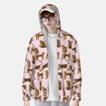 thumbnail image 3 of Fotbe Leopard Print Men's Women's UPF 50+ Sun Protection Jacket Hooded Cooling Shirt with Pockets Hiking Outdoor Performance-Small, 3 of 8