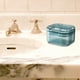 thumbnail image 1 of Caja portátil para dentaduras - vaso limpiador de retenedores de 3 capas con filtro, recipiente para baño de prótesis de viaje para remojar, almacenar y limpiar, 1 of 5