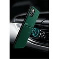 thumbnail image 2 of Medalin Slim Leather Magnetic Texture Slim Matte Back Phone Cove Cases For iPhone 13 (Green), 2 of 8