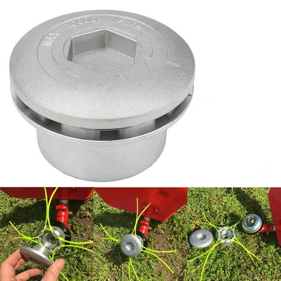Openpig Trimmer Head, Aluminium Alloy Grass Trimmer Head String Set Universal Fit for Grass Brush Cutter