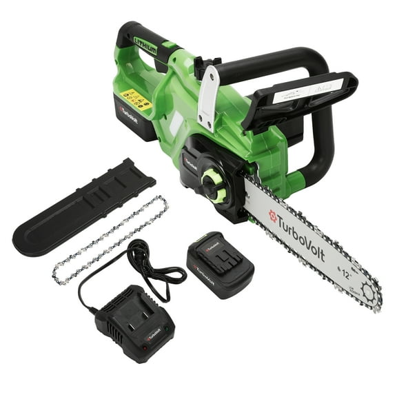 MF Studio 12” Handheld Cordless Chainsaw with 20V 4Ah Battery for Farm/Garden/Ranch/Wood Cutting