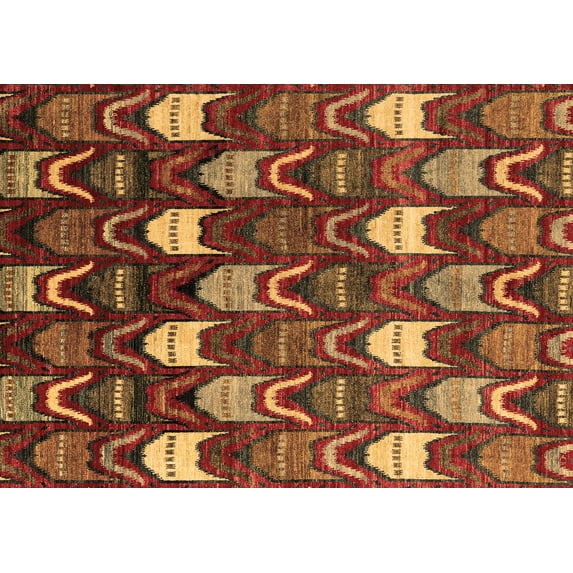 Ahgly Company Indoor Rectangle Abstract Brown Modern Area Rugs, 7' x 10'