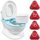 thumbnail image 2 of Bañito Entrenador para Niños Diseño Realista Asiento con Sistema Anti Salpicaduras Espacio para Toallitas Base Antideslizante - Azul, 2 of 7
