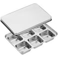 thumbnail image 2 of BiFandian Stainless Steel Ice Trays with Lid, Easy Release Metal Ice Mold for Freezer, 6 Slot Ice Cubes Tray Ideal for Making Ice Cubes for Cocktails And Drinks, 2 of 9