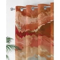 thumbnail image 2 of Abstract Orange Thermal Insulated Blackout Curtains for Bedroom 24 Length Gradient Beach Ocean Wave Oil Painting Room Darkening Curtain 1 Panel Grommet Window Curtain Drape for Living Room, 2 of 7