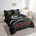 thumbnail image 3 of Manfei Ice Hockey 7-Piece Twin Bedding Sets,Kids Game Gaming Bedding Comforter Set,Hockey Helmet Sheet Sets For Teens,Breathable Bedroom Decoration Reversible, 3 of 8