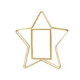 thumbnail image 2 of Cqxid Desktop Ornament Under $10 Art High Glass Photo Frame Five Pointed Star/Heart Shaped Metal Picture Frame Standing Golden Color Desktop Decor, 2 of 5
