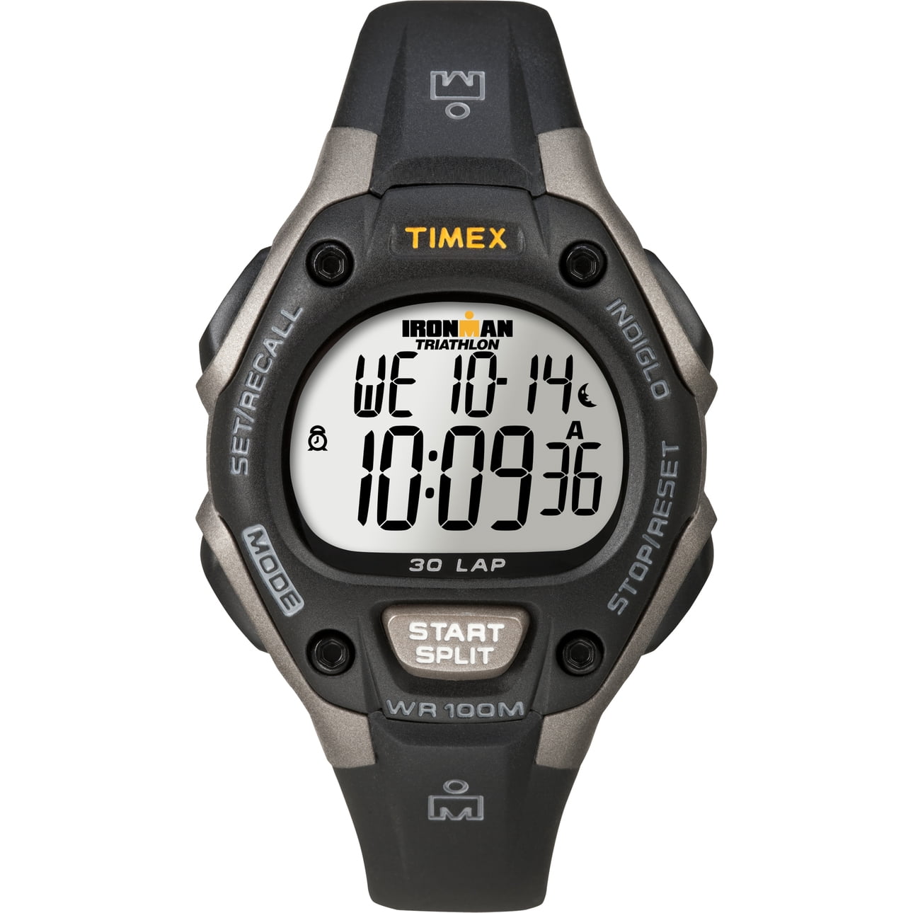 TIMEX Unisex IRONMAN Classic 30 Black/Gray 34mm Sport Watch, Resin Strap -  