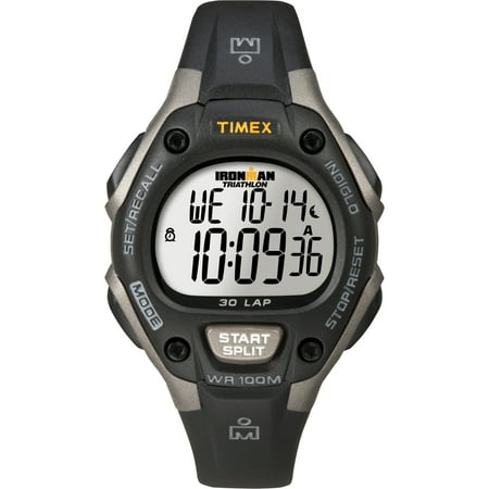 TIMEX Unisex IRONMAN Classic 30 Black/Gray 34mm Sport Watch, Resin Strap