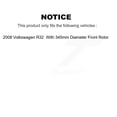 thumbnail image 2 of Transit Auto Ensemble de Roulement de Moyeu avant Arrière Rotor de Frein à Disque et Plaquette Semi-Métallique (10 Pcs) pour Voiture 2008 Volkswagen R32 avec Diamètre 345mm Côté Gauche Droit (Conducteur Passager) KBB-128000, 2 of 11