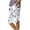 #0358-Blue, variant on Pounoo Workout Shorts for Women Fashion Print Side Split Button Detail Loose Fit Bottoms Beach Wear Breathable Slacks