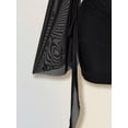 thumbnail image 6 of Black Deep V-Neck Long Bell Sleeve Sheer Mesh Backless Mini Dress For, 6 of 11