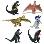 Godzilla Action Figures Birthday Cake Toppers, by TwCare (6 Count)