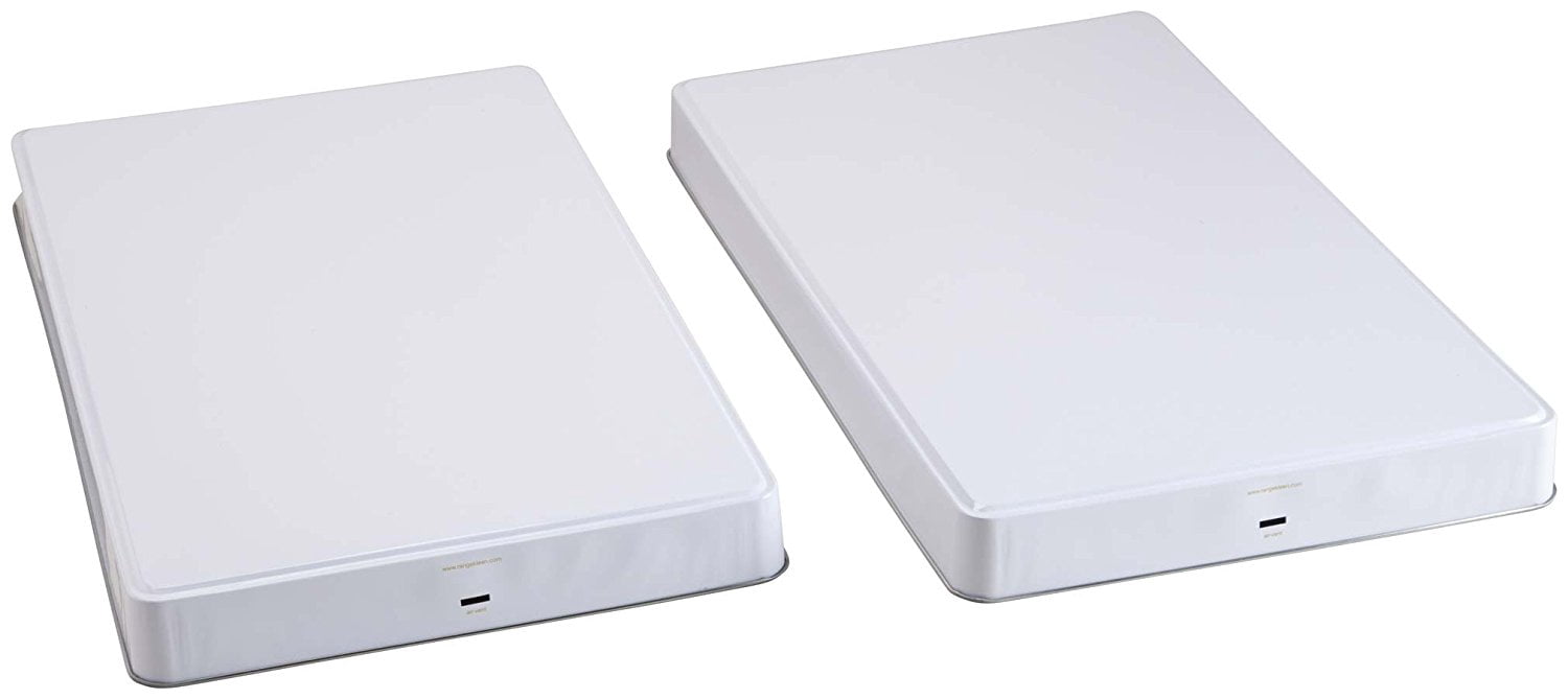 Calypso Basics, Tin Rectangular Burner Cover Set of 2, White
