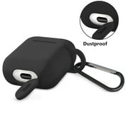 1-Pack Protective Silicone Case Cover for Apple AirPods – Shockproof Skin with Keychain Clip, Durable Anti-Slip Shell for AirPods Charging Case (1st & 2nd Gen) TIKA