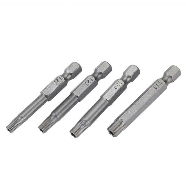 Screwdriver Bits Screwdriver Bits Set Vanadium Steel 12Pcs Vanadium Steel 1 4In Hex Shank T5 T40 Security Star Screwdriver Bits