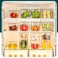 thumbnail image 4 of Clear Plastic Refrigerator Storage Box | Stackable Sealed Container with Handle | Fresh-Keeping Organizer for Food Vegetables Meat | Portable Space-Saving Design | 26x14x13.5cm, 4 of 8