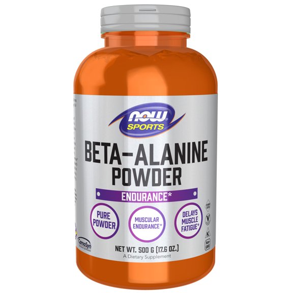Polvo puro de beta-alanina para nutrición deportiva, 2 g, 500 g, NOW Foods