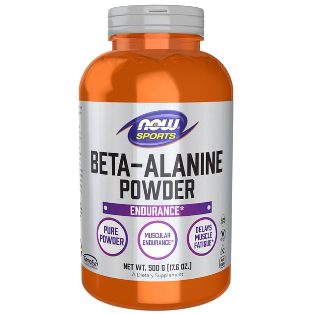 Polvo puro de beta-alanina para nutrición deportiva, 2 g, 500 g, NOW Foods