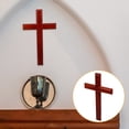 thumbnail image 6 of OFFIGAM Church Wall Hanging Cross Decoration Wooden Craft Cross Wall Pendant Decor, 6 of 10