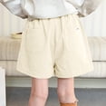 thumbnail image 4 of Edvintorg Girls Shorts Size 10-12 Loose Fit Casual Elastic Waisted Athletic Short with Pockets Teen Clothes for Girls, 4 of 8