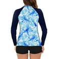 thumbnail image 4 of Kiplyki Swimsuits for Women Long Sleeve Tops and Shorts Diving Suit Siamese Beach Surfing Swimwear, 4 of 4