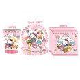 thumbnail image 3 of Kit de suministros para decoración de fiestas de cumpleaños de niñas con temática de Hello Kitty, vajilla de papel, platos y vasos de papel, globos y recuerdos para niños, 3 of 5