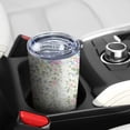 thumbnail image 5 of 20 Oz Pioneer Flower Coffee Tumbler Double Wall Insulated Stainless Steel Water Bottle | Metal Reusable Thermoses Flask with Cup Cap | Leak & Sweat Proof with Anti-Dust Lid, 5 of 7