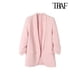 thumbnail image 5 of TRAF-Chaqueta abierta para mujer, abrigo Vintage de manga larga plisada con bolsillos y solapa, prendas de vestir exteriores elegantes, 5 of 5