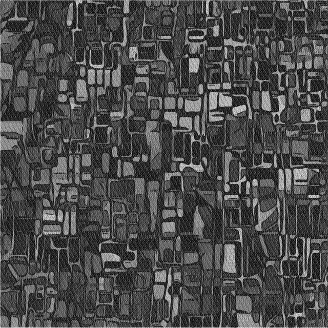 Ahgly Company Machine Washable Indoor Square Transitional Midnight Gray Area Rugs, 8' Square