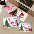 thumbnail image 4 of YIMEIS Merry Christmas, Flamingo Snowman. Fall Kitchen Rugs Set of 2, Xmas Holiday Kitchen Mat Decor Home Decorations, Green Christmas Mats for Kitchen Floor - 16''*24'' and 17''*47'' in, 4 of 10