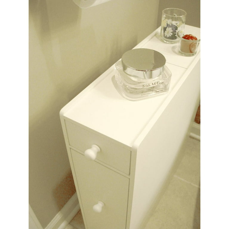 Proman Products Small Bathroom Floor Cabinet in Pure White