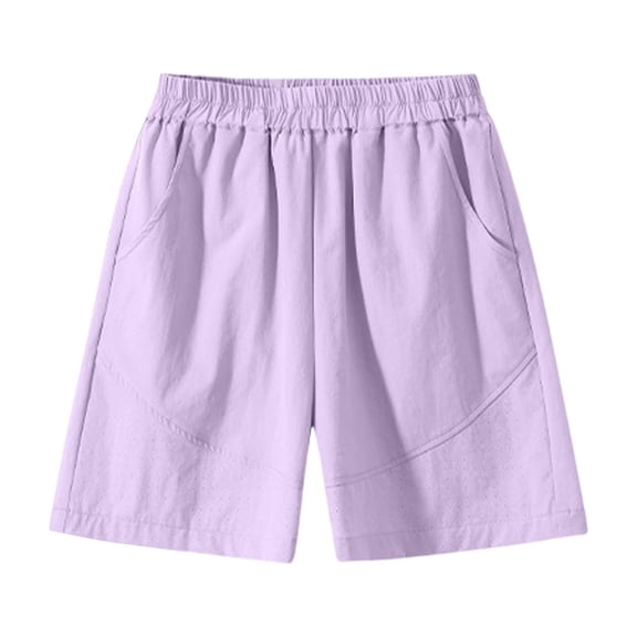 OGLCCG Teen Girls Long Sweat Shorts Casual Summer Bermuda Shorts Loose Wide Leg Workout Athletic Shorts with Pockets 4-16 Years